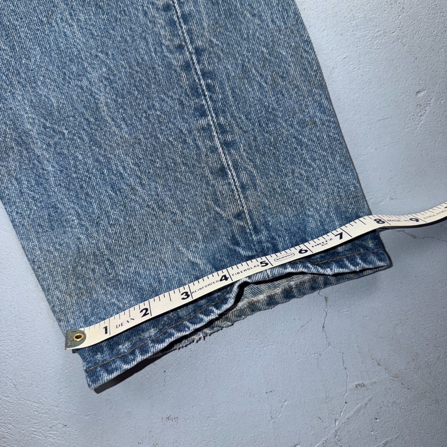 Levis 501 Vintage 80s USA XX Straight Leg Jeans Blue Light Wash 38x34 Act 35x30