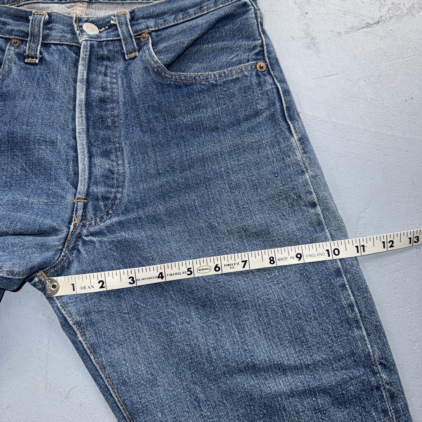 Levis 501 Vintage 70s SS Redline Selvedge USA Jeans Med Wash 30x34 Act 28x30