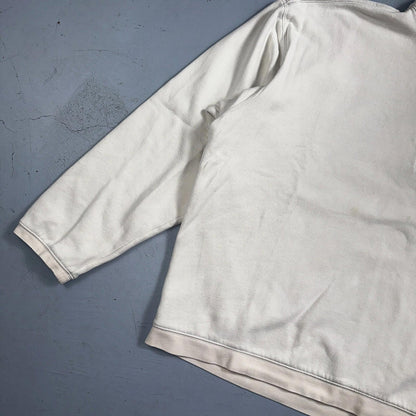 Nike Sweatshirt Mens 2XL White Pull Over Quarter Zip Golf Vintage Y2K