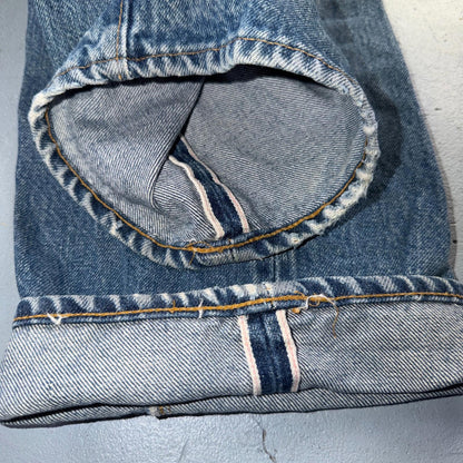 Levis 501 Vintage 80s Redline Selvedge USA XX Jeans Light Wash 34x36 Act 32x31