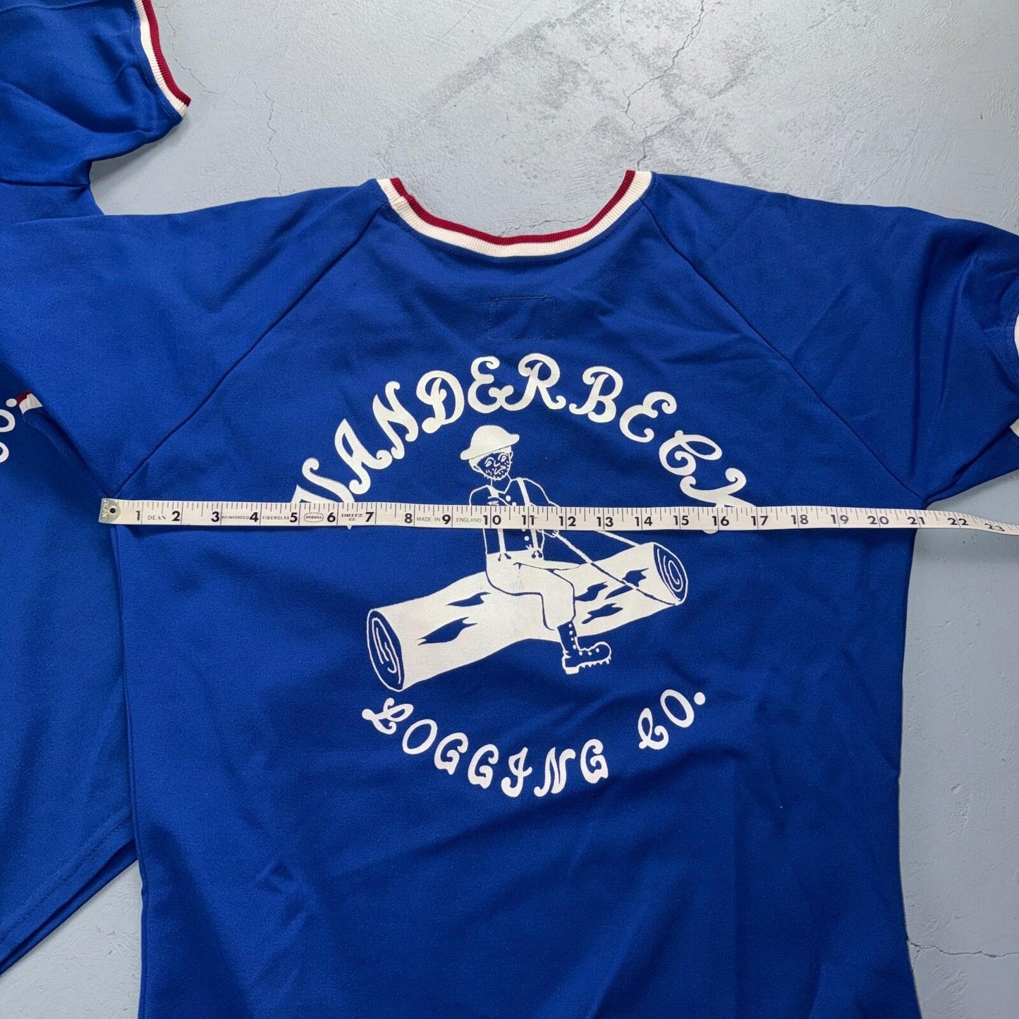 Vintage Vanderbeck Logging Bowling Jersey T Shirt Oregon USA Rockabilly 1960s