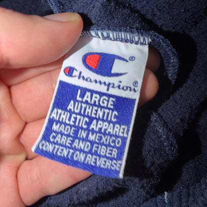 90s Vintage Champion Sweatpants Navy Blue Flat Cuffs Large Capri Cut
