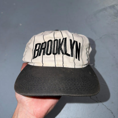 Brooklyn New York Pin Stripe VTG Hat Baseball Cap Snapback NYC Sports Cool