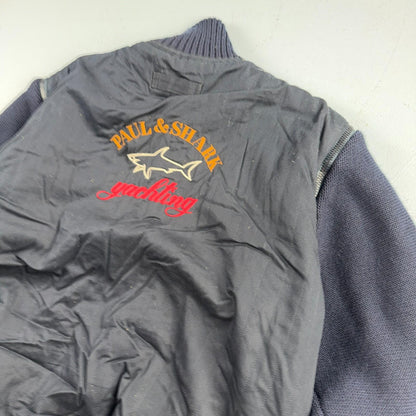 Paul & Shark Yachting Wool Revesible Heavy Jacket Removable Sleeves Italy Vest