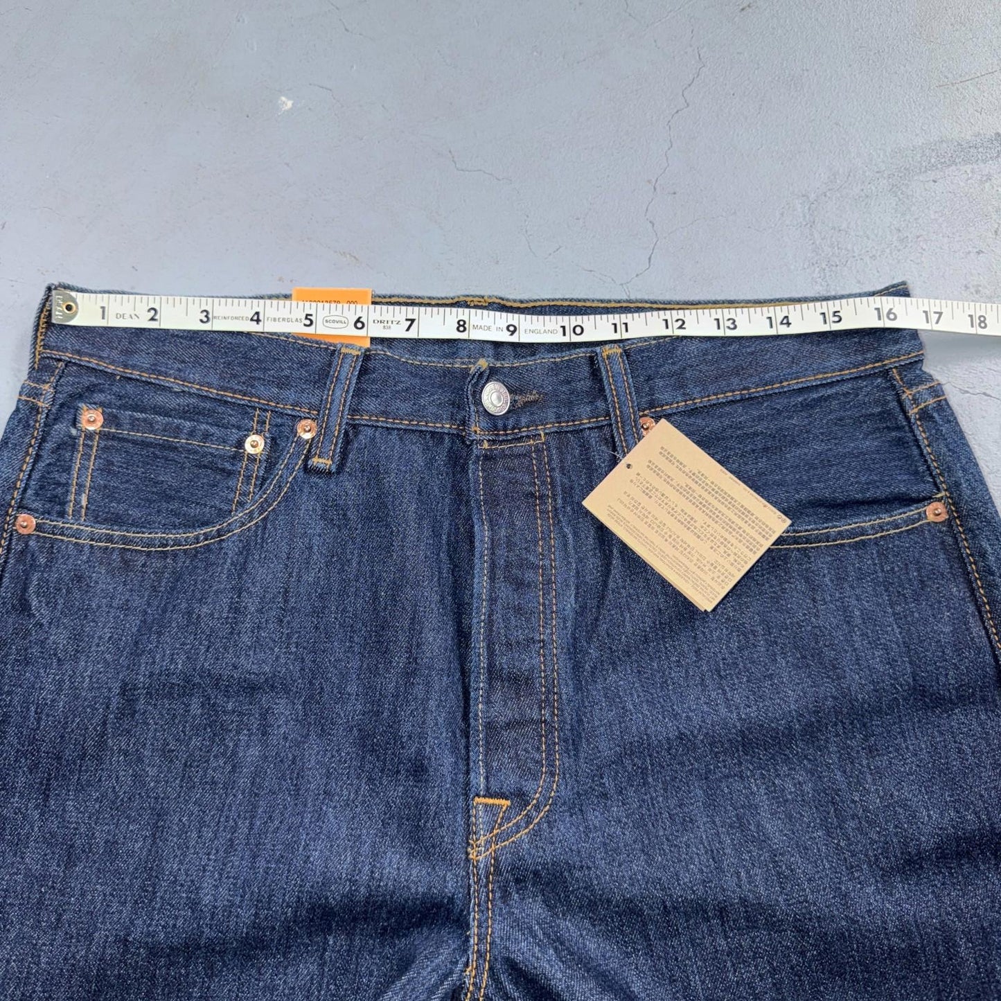 Levis 501 Vintage Y2K Deadstock XX Straight Leg Jeans Black Dark Wash 33x32