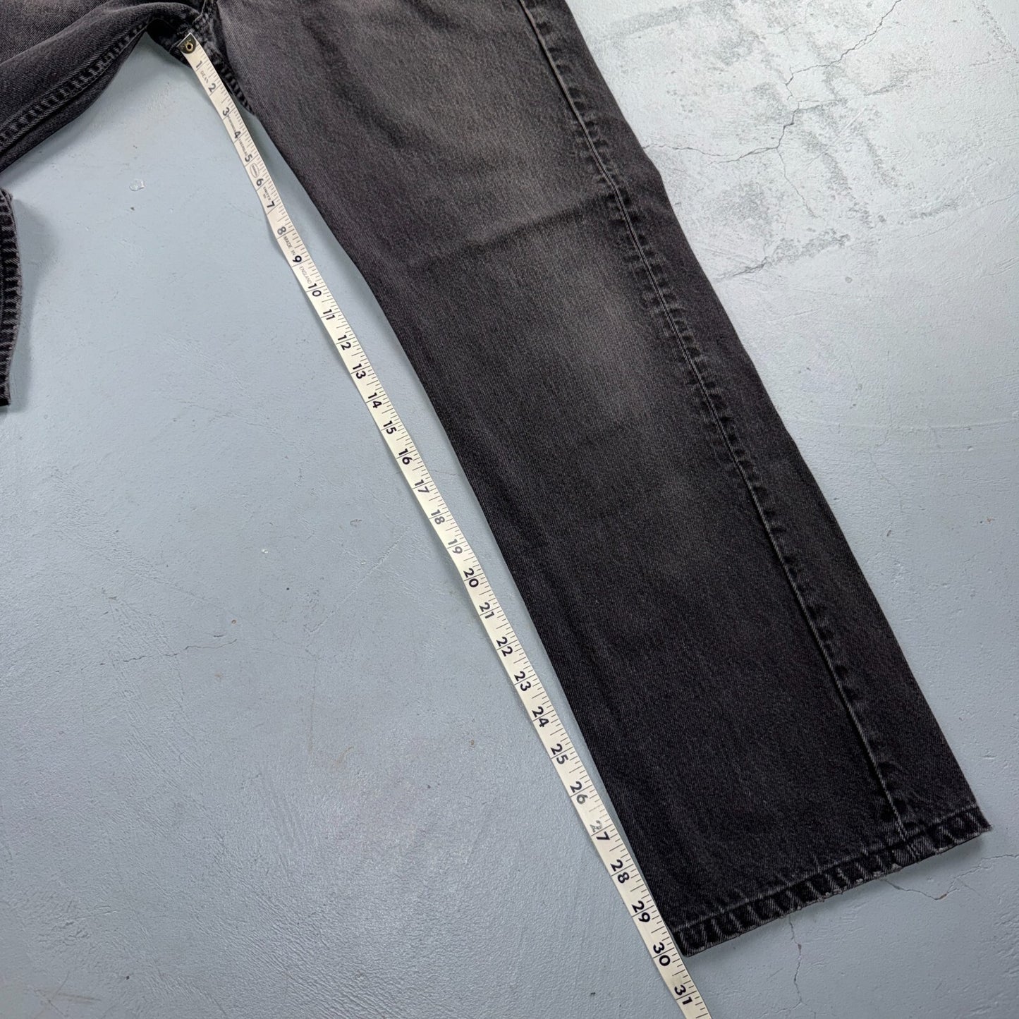 Levis 501 Vintage 90s USA XX Straight Leg Jeans Black Light Wash 34x34 Act 33x30