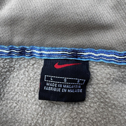 Nike VTG 90's L Mini Swoosh Sweatshirt Pullover 1/4 Zip Jacket Shirt Elite Run
