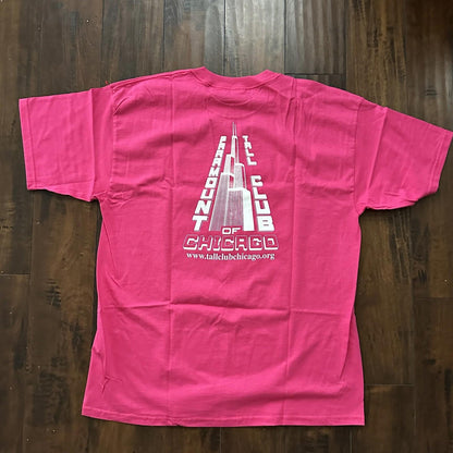 Vintage T Shirt Life Is Short Funny Quote Pink Chicago Tall People Club Cool Rap