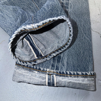 Levis 501 Vintage 80s Redline Selvedge USA XX Jeans Light Wash 31x27 Skinny
