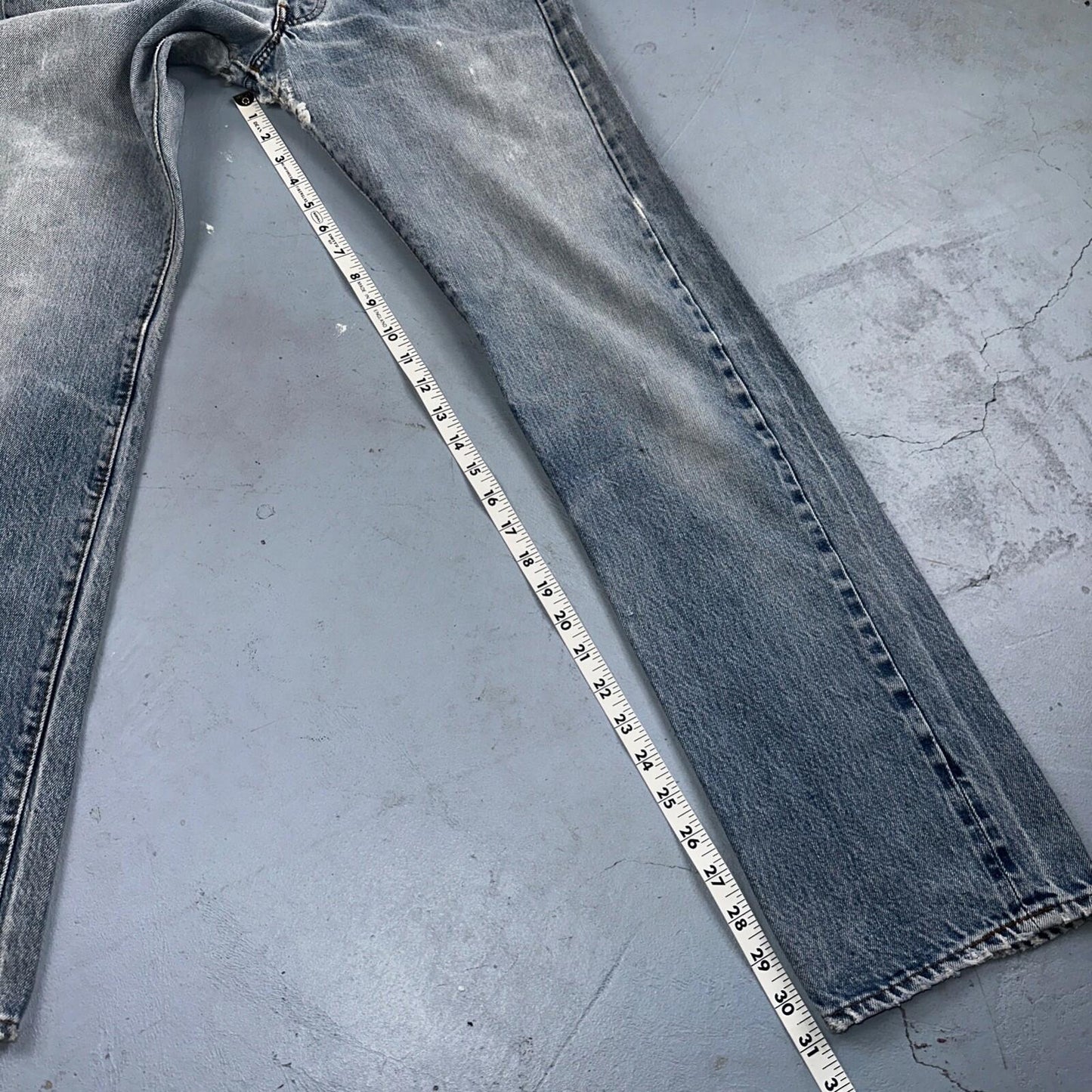 Levis 501 Vintage 80s Redline Selvedge USA XX Jeans Light Wash 66 Act 27x31
