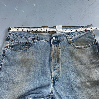 Levis 501 Vintage Y2K XX Straight Leg Jeans 90s Blue Light Wash 36x30 Act 35x29