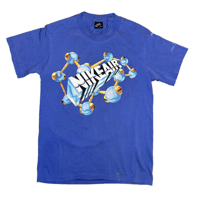Nike Air Vintage T Shirt 80s USA Rare Air Max Atoms Bubbles Science Blue Tag