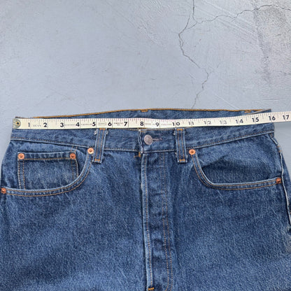 Levis 501 Vintage 80s USA XX Straight Leg Jeans Blue Dark Wash 34x30 Act 32x27