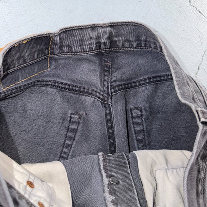 Levis 501 Vintage 90s USA XX Straight Leg Jeans Black Light Wash 34x34 Act 31x27