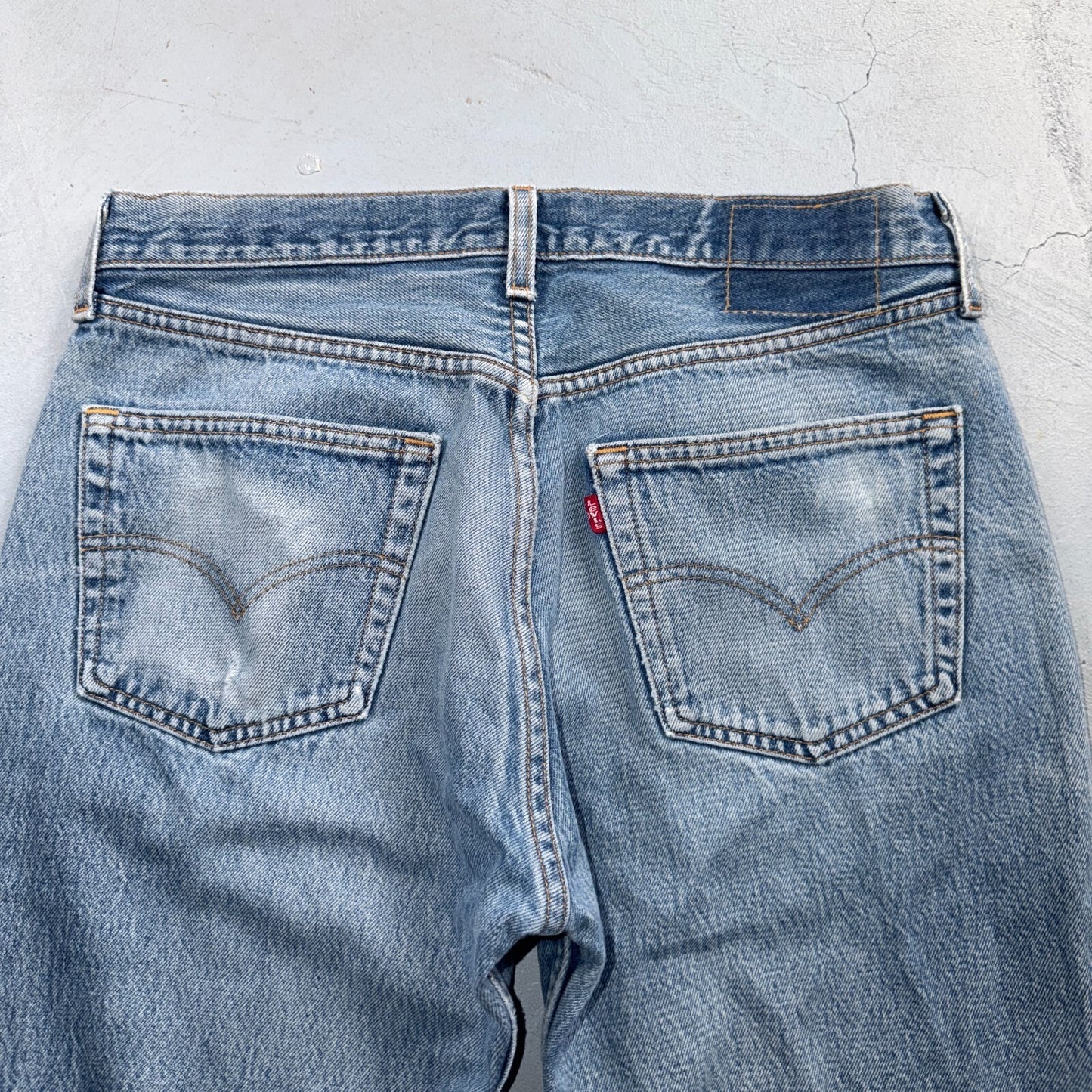 Levis 501 Vintage 90s USA XX Straight Leg Jeans Blue Light Wash 33x34 Act 32x32