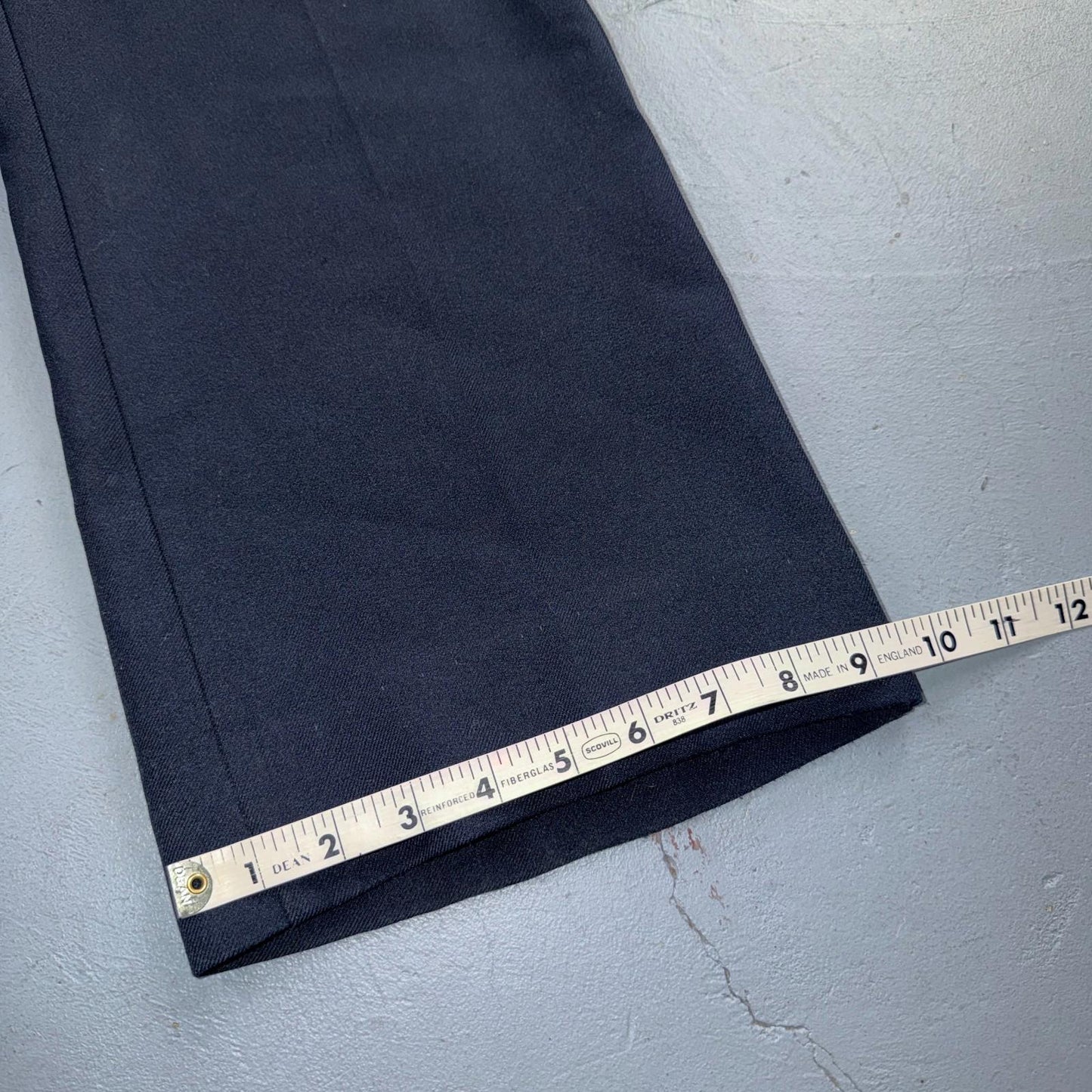 VTG 70s US West Navy Western Cowboy 33x30 Poly Rodeo Formal Slacks Pants Talon