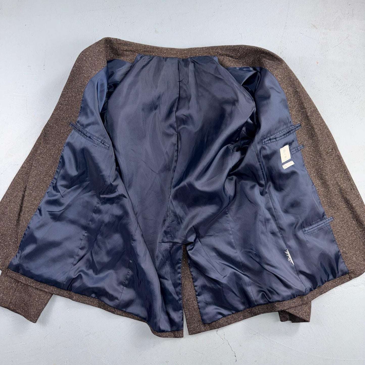 David Hart x GAP Brown Specked M Tweed Sport Coat Wool Silk Suit Pants 2PC 30x32