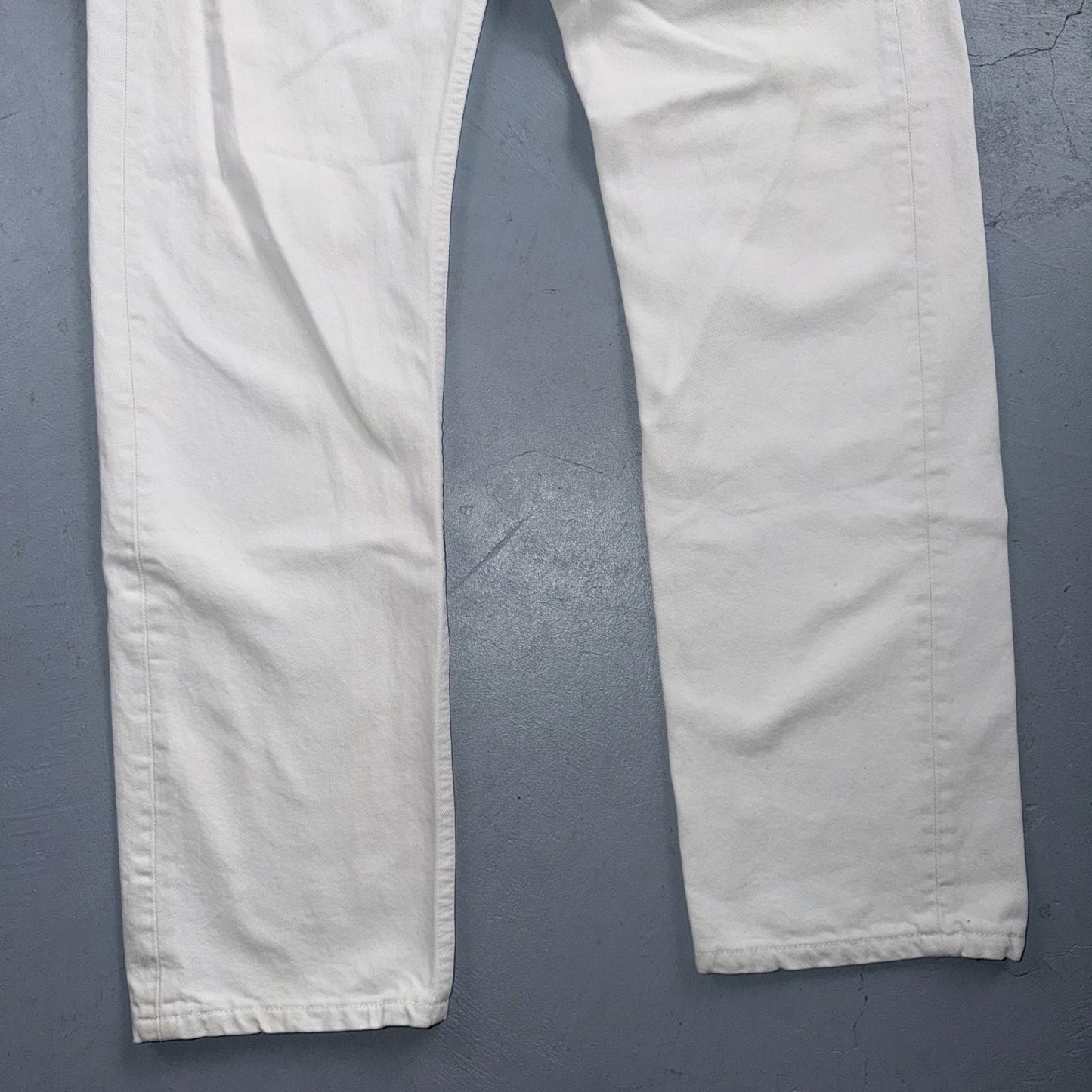 Levis 501 Vintage 90s USA XX Straight Leg Jeans White Light Wash 33x32 Act 31x31