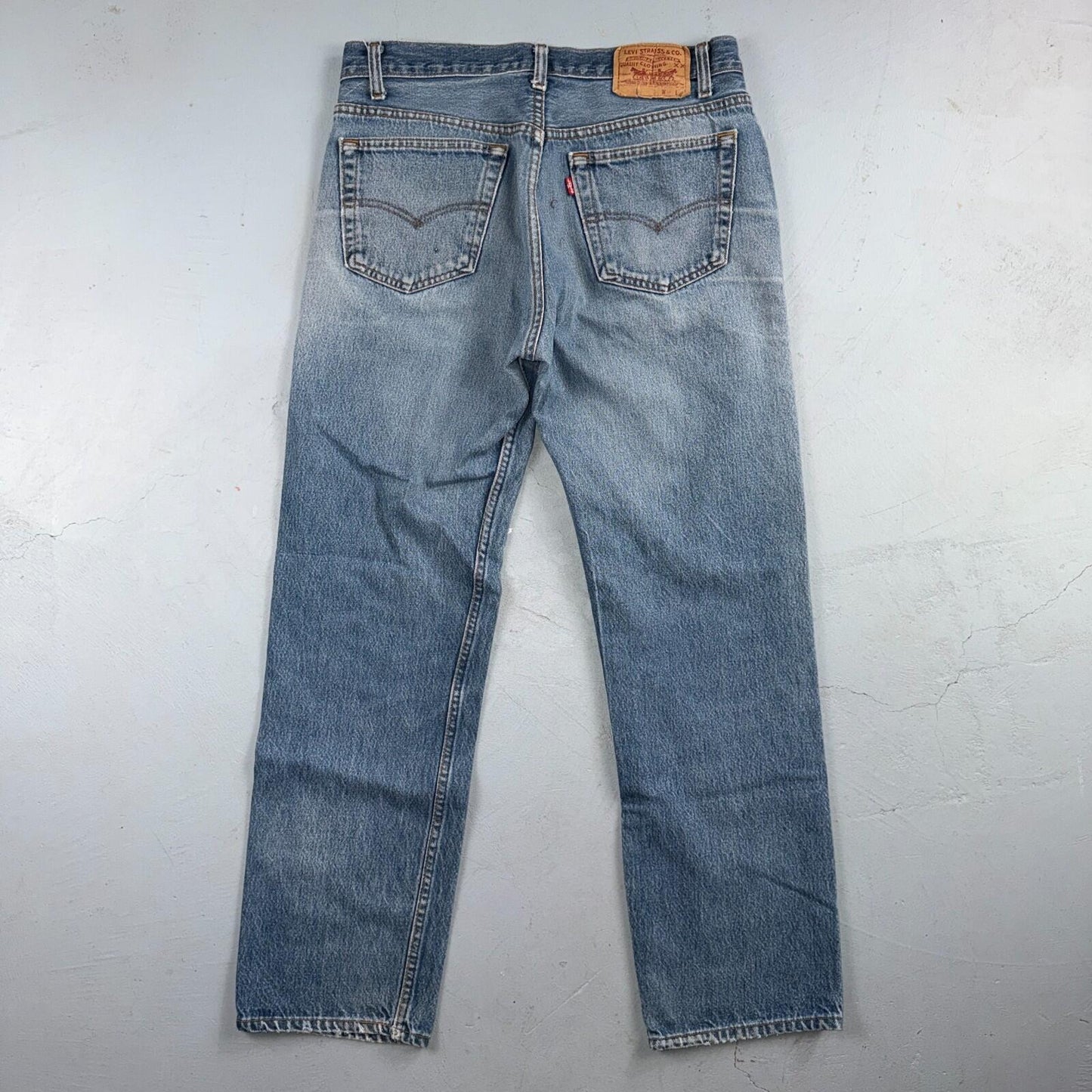 Levis 501 Vintage 80s USA XX Straight Leg Jeans Blue Light Wash 34x33 Act 32x29