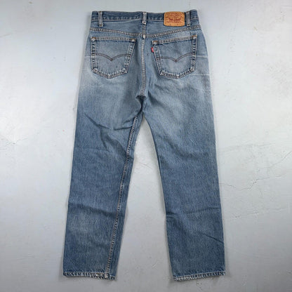 Levis 501 Vintage 80s USA XX Straight Leg Jeans Blue Light Wash 34x33 Act 32x29