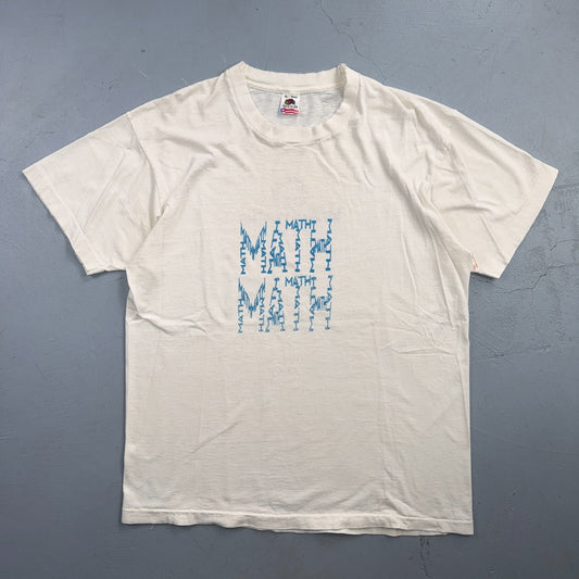 Math Graphic 90s VTG T Shirt Mathematician College University Single Stitch XL