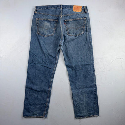 Levis 501 Vintage 80s USA XX Straight Leg Jeans Blue Med Wash 42x32 Act 38x28