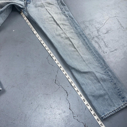 Levis 501 Vintage 90s USA XX Straight Leg Jeans Blue Light Wash 30x32 Act 28x30