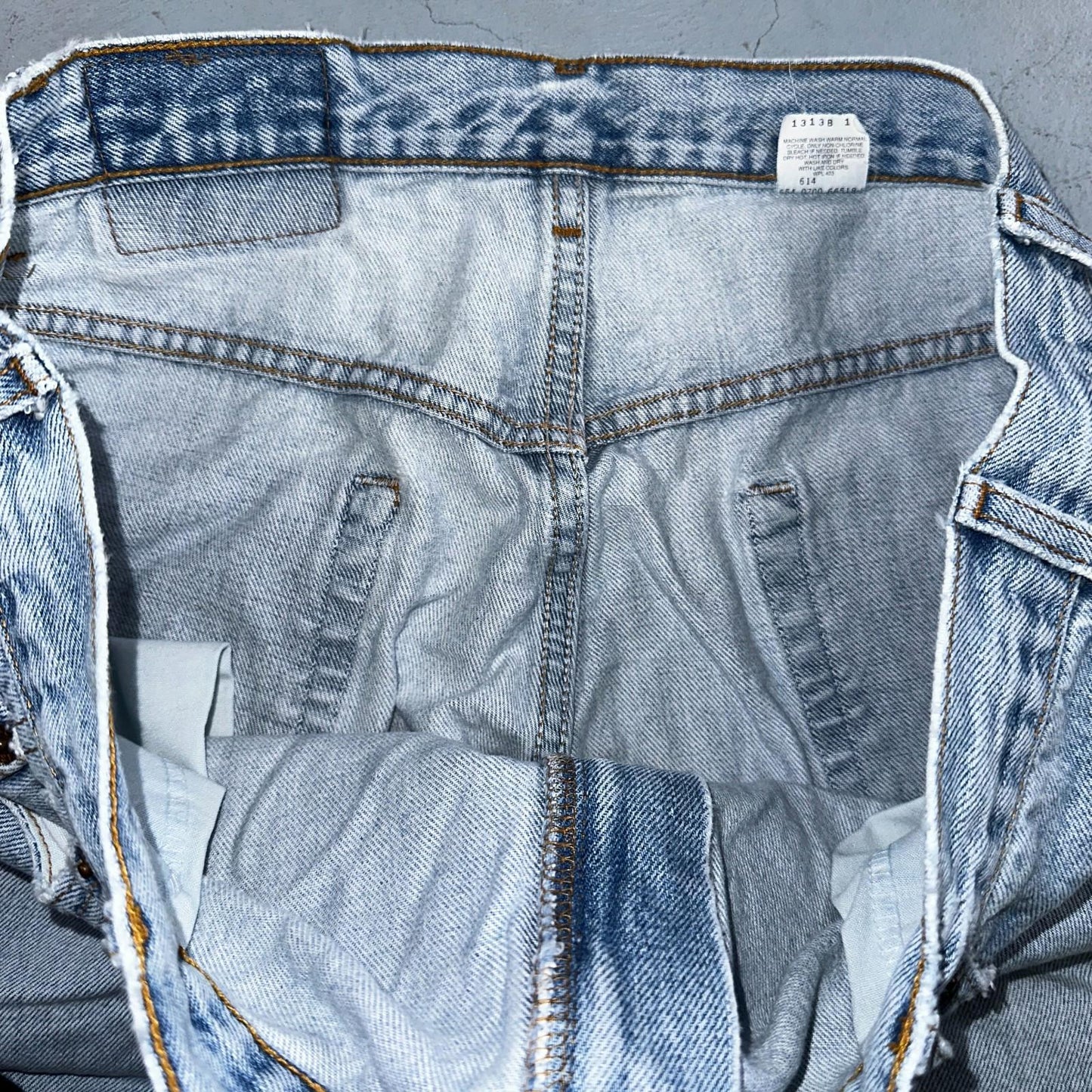 Levis 570 Jeans Mens 40x32 Blue Baggy Wide Loose Denim Pants Tapered 39x30