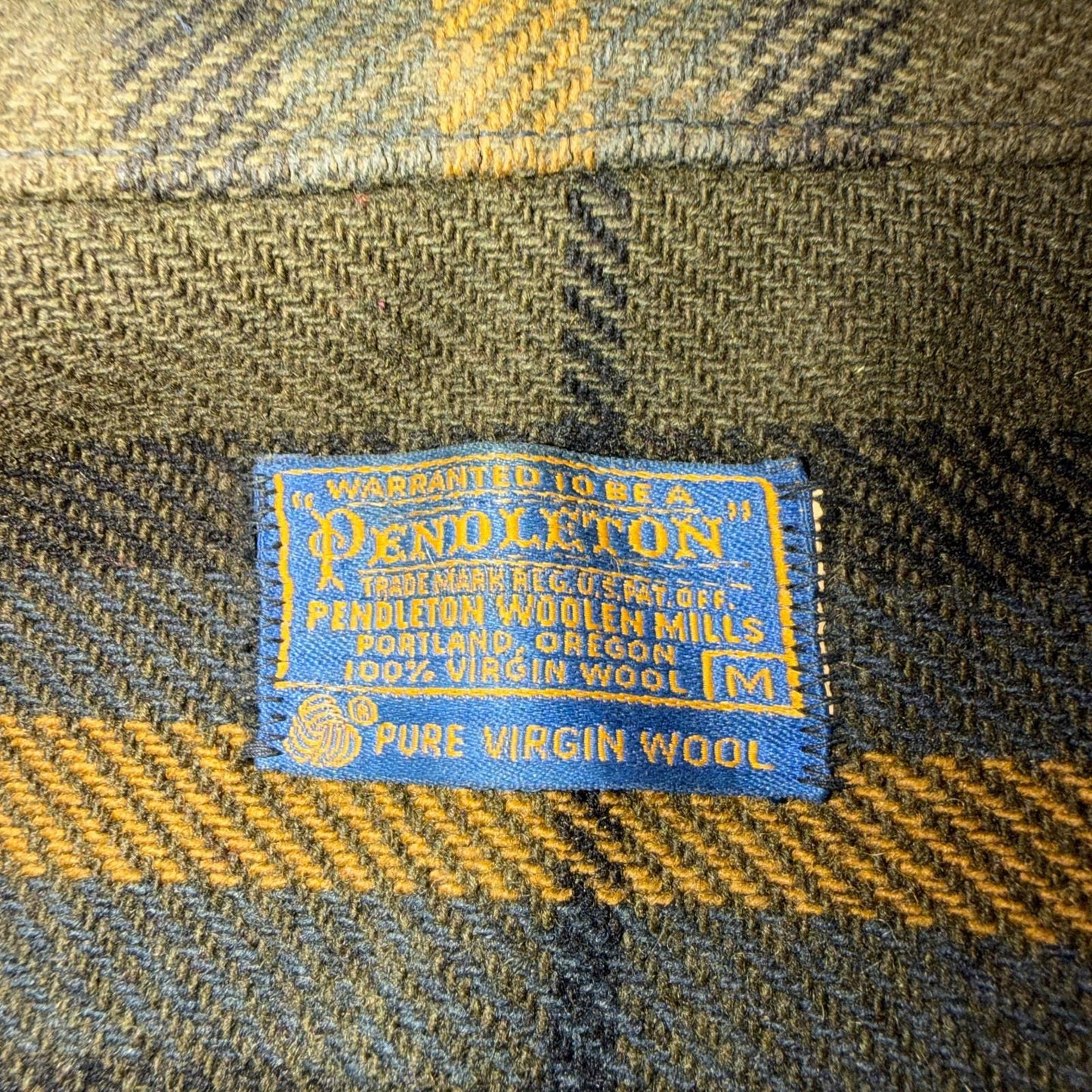VTG Pendleton Mens Mackinaw Cruiser Wool Coat M Brown Plaid Field Jacket 70s
