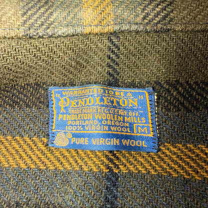 VTG Pendleton Mens Mackinaw Cruiser Wool Coat M Brown Plaid Field Jacket 70s