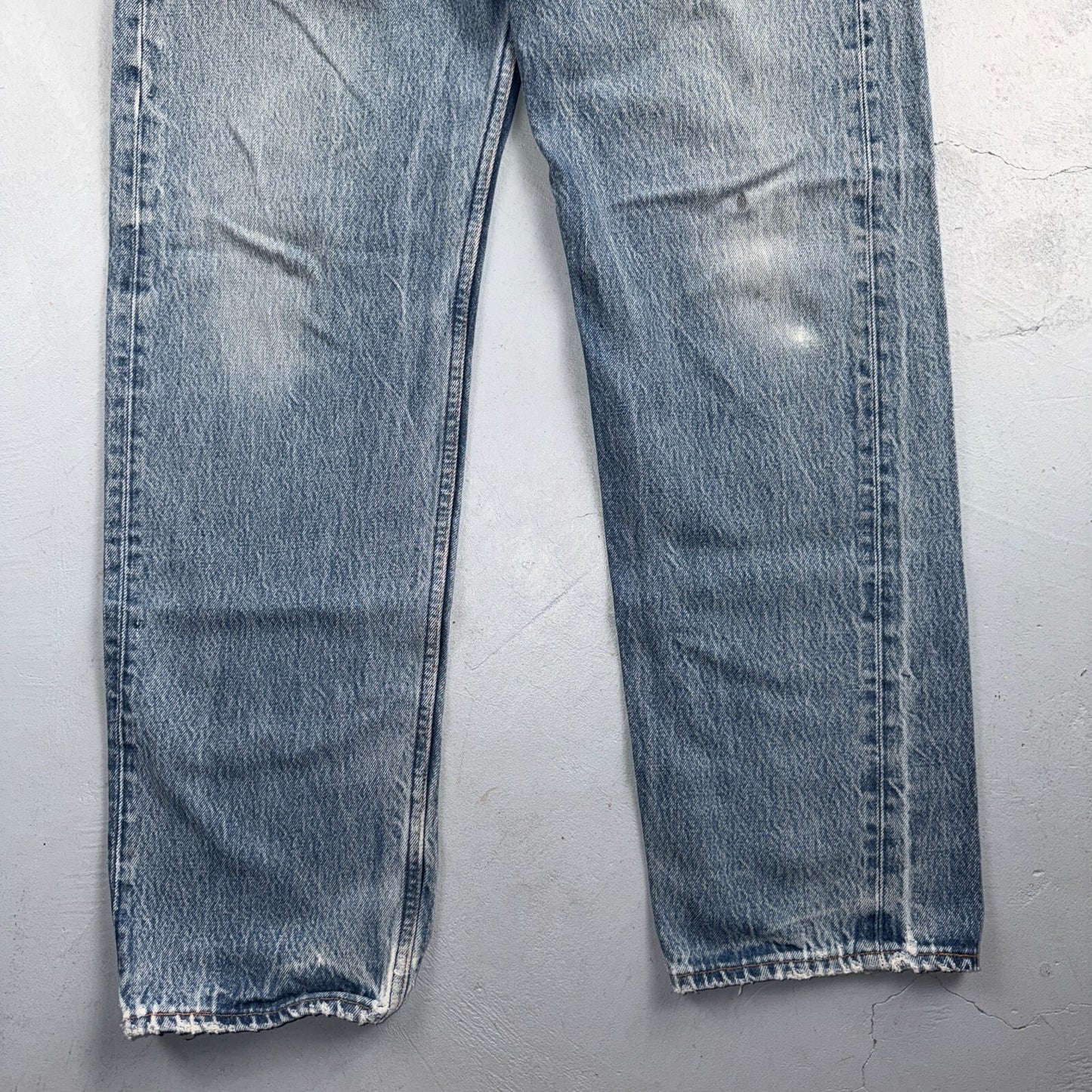 Levis 501 Vintage 90s USA XX Straight Leg Jeans Blue Light Wash 38x34 Act 34x29