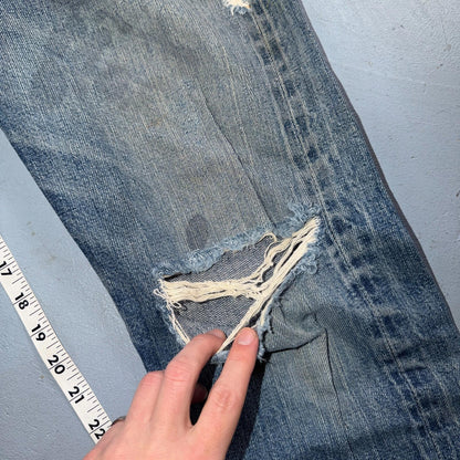 Levis 501 Vintage 70s SS Redline Selvedge USA XX Jeans Light Wash 31x33 Ac 30x29