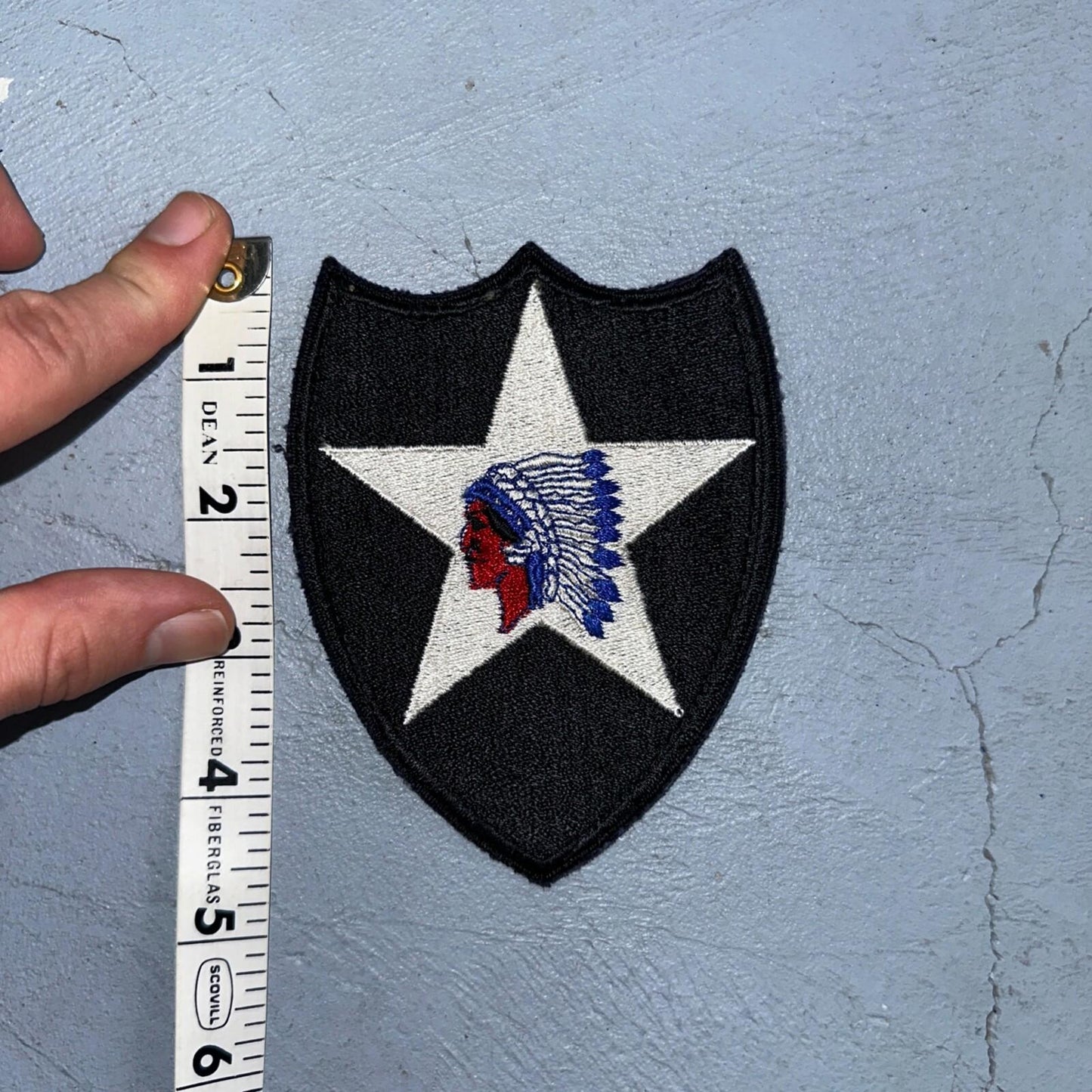 Vintage WWII US Army 2nd Infantry Division Embroidered Patch Not Sure How Old