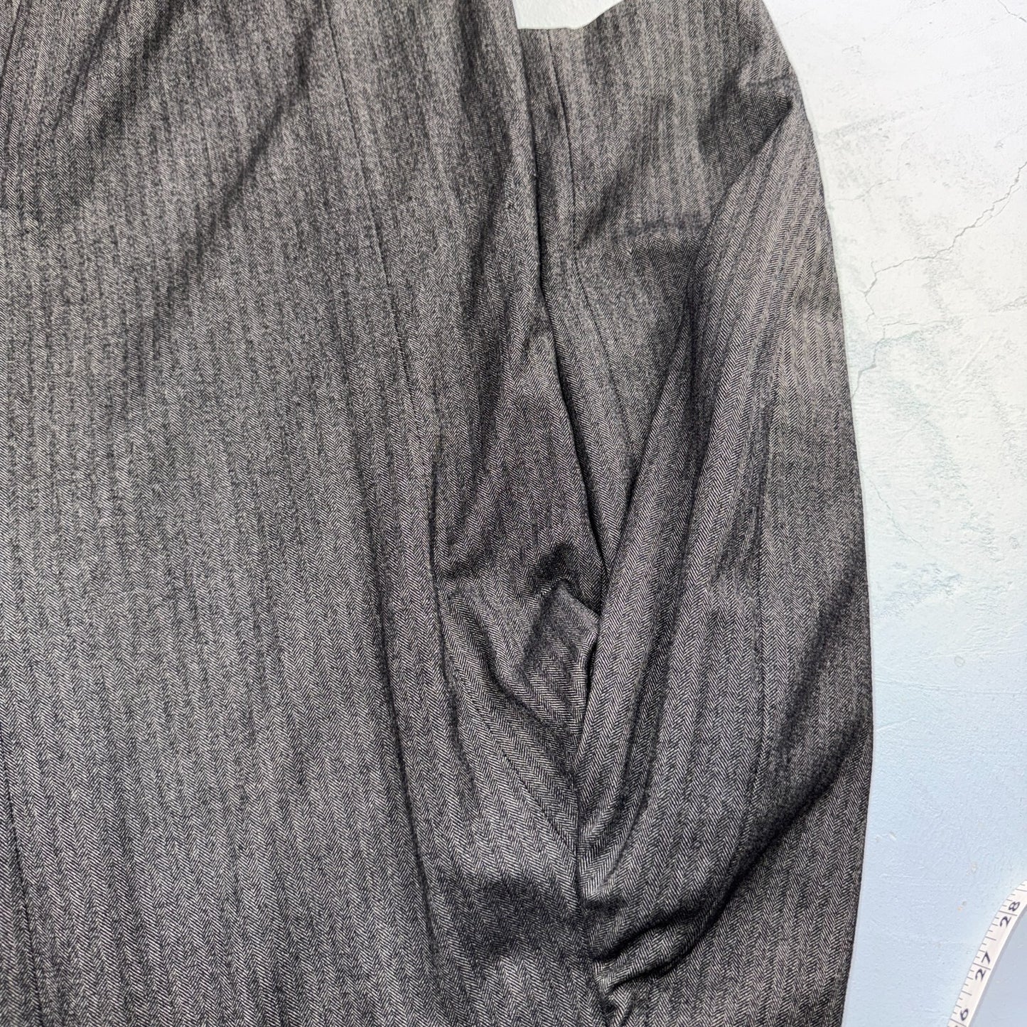 VTG Mens 2 PC Suit 46 Jacket Coat Pants Gray Rockabilly 60s 1960s HBT Drop Loop