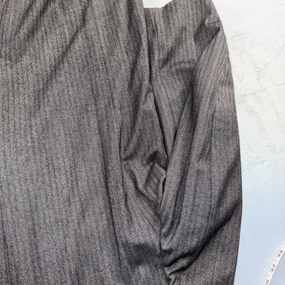 VTG Mens 2 PC Suit 46 Jacket Coat Pants Gray Rockabilly 60s 1960s HBT Drop Loop