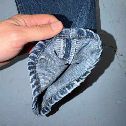 Levis 501 Vintage 90s USA XX Straight Leg Jeans Blue Altered 31x34 Act 30x29