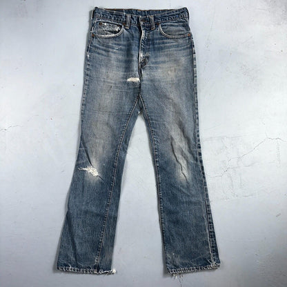 Levis 517 Vintage 70s SS USA Red Tab Bootcut Flare Blue Jeans Talon Act 29x32