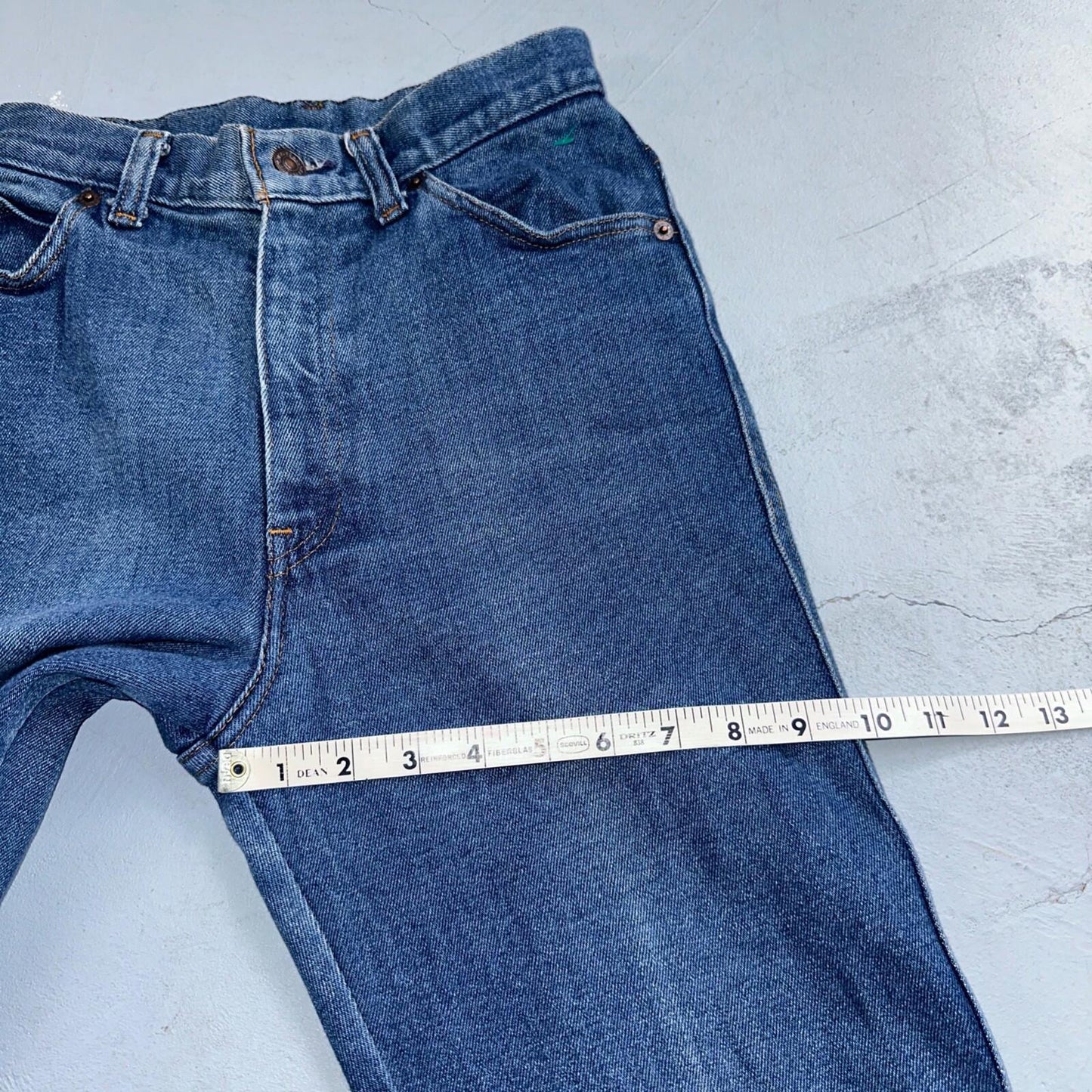 Levis Vintage Womens Size 24x32 White Tab Big E 501 Blue Straight Jeans 70s 80s