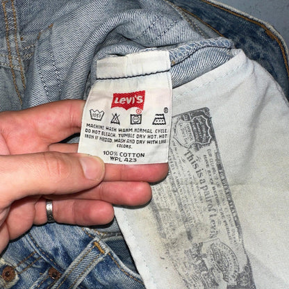 Levis 501 Vintage Y2K 90s XX Straight Leg Jeans Blue Light Wash 36x32 Act 33x30