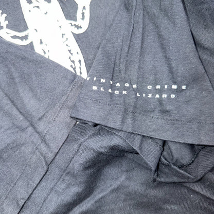 VTG 90s Minimal Lizard Graphic T Shirt Nature Reptile Desert Southwest Art Black
