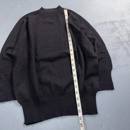 VTG 1940s 1950s Wool Pullover Sweater Rockabilly Womens Mod Knit Black Catalina