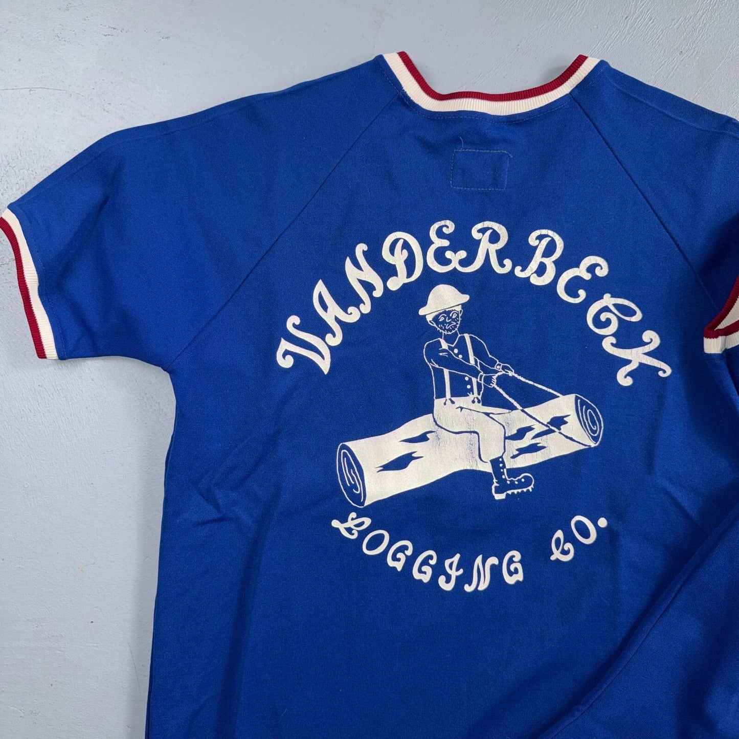 Vintage Vanderbeck Logging Bowling Jersey T Shirt Oregon USA Rockabilly 1960s
