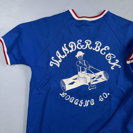 Vintage Vanderbeck Logging Bowling Jersey T Shirt Oregon USA Rockabilly 1960s
