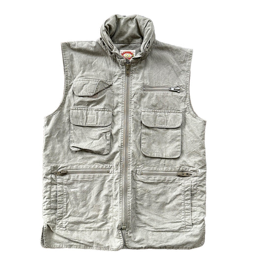 Vtg Banana Republic Size S Safari Travel Vest Animal Print RARE 70s