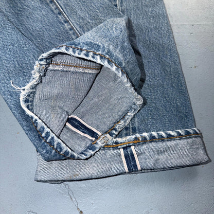 Levis 501 Vintage 80s Redline Selvedge USA XX Jeans Light Wash 34x36 Act 32x32