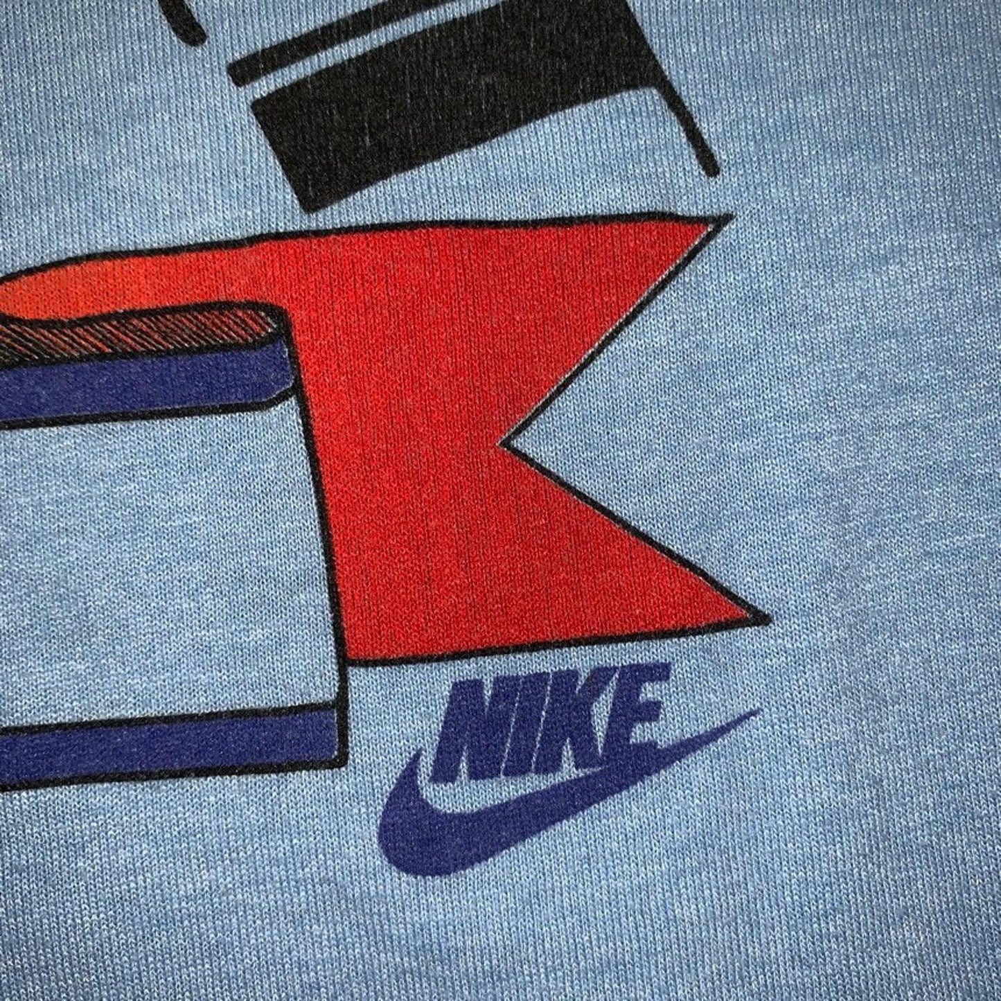 Honolulu Hawaii Vintage Nike T Shirt USA Rare Rainbow Large Blue Geisha 1982 80s