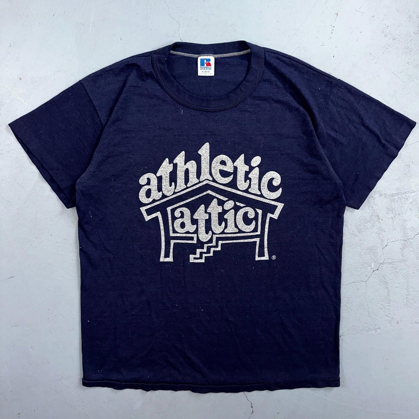 Athletic Attic 70s Eugene Oregon VTG T Shirt Single Stitch Russell Athletic Run