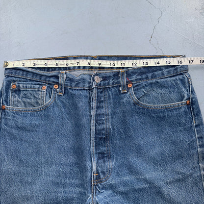 Levis 501 Vintage 80s USA XX Straight Leg Jeans Blue Med Wash 36x31 Act 33x26