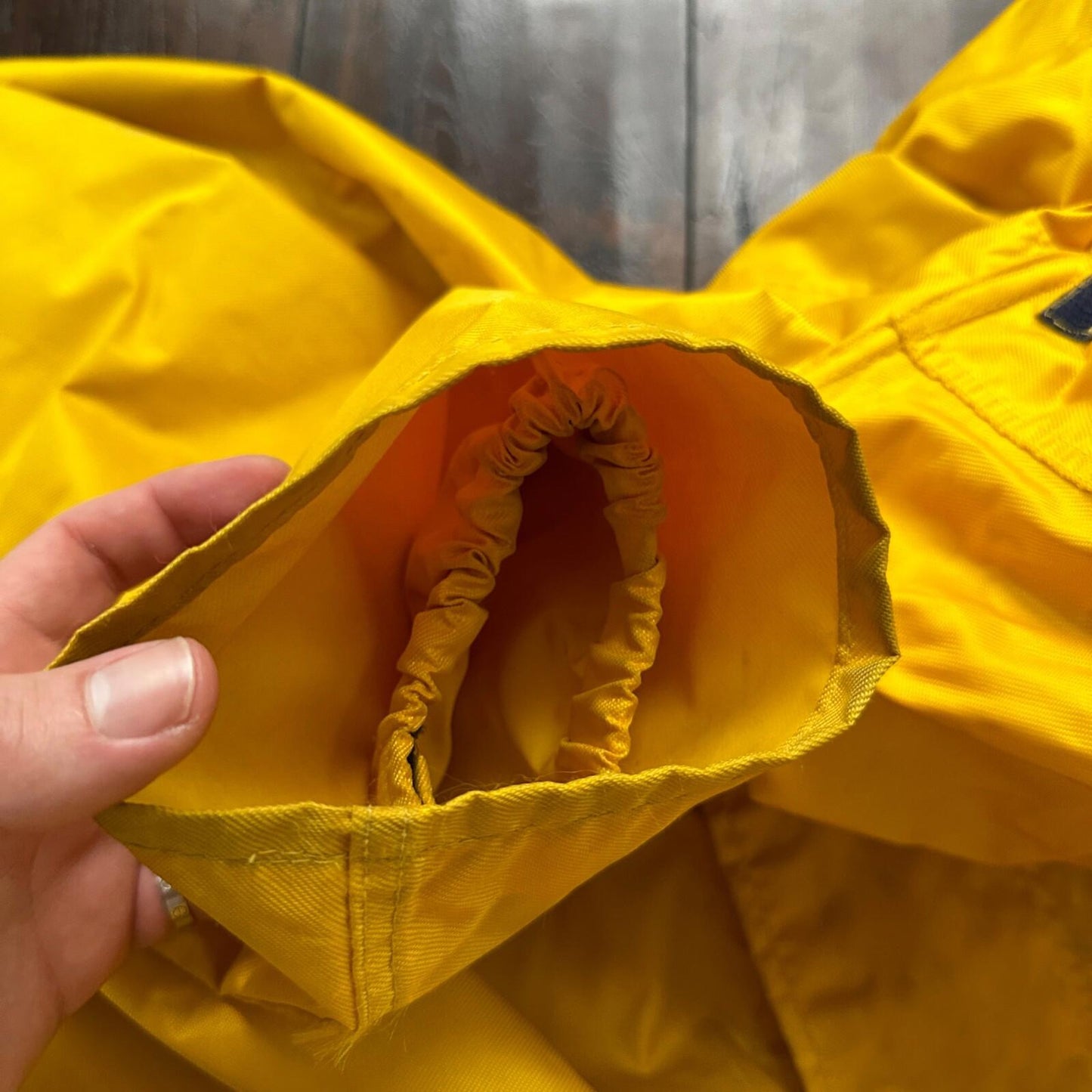 VTG Terrramar 1990s Diamond Jacket Mens Yellow XL Parka Rain Workwear