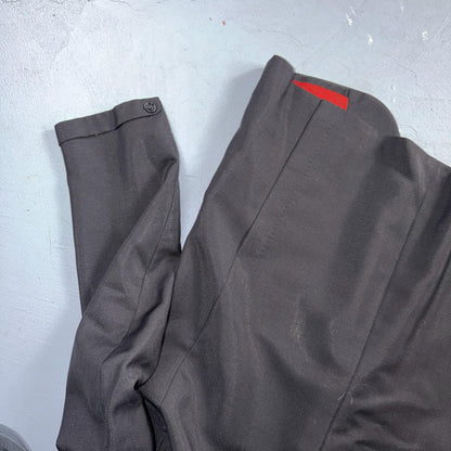 VTG Mens 2 PC Suit 40 Jacket Coat Pants Black Rockabilly 60s 1960s Gab Poly West